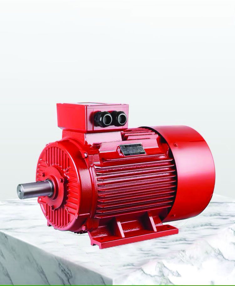 Electric fire pump driven by a high-efficiency electric motor